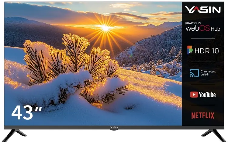 Телевизор Yasin 43-дюймовый с умным дисплеем