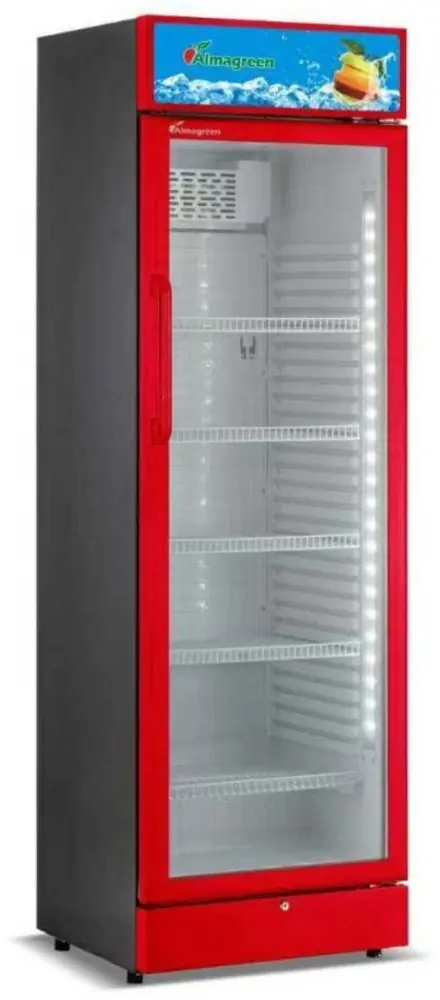 Almagreen красный холодильник